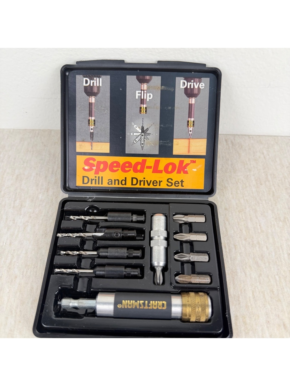 Craftsman Professional Speed-Lok 11 Pc Drill Driver Bit Set w/ Case